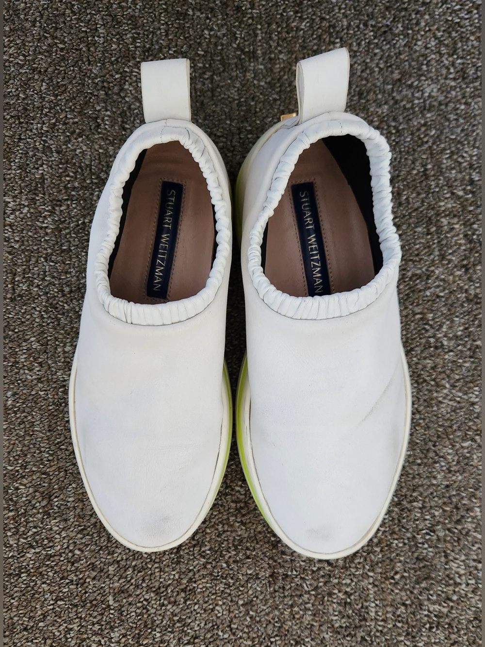 STUART WEITZMAN Leather Slip On Sneakers SW 612 - Picture 3 of 4